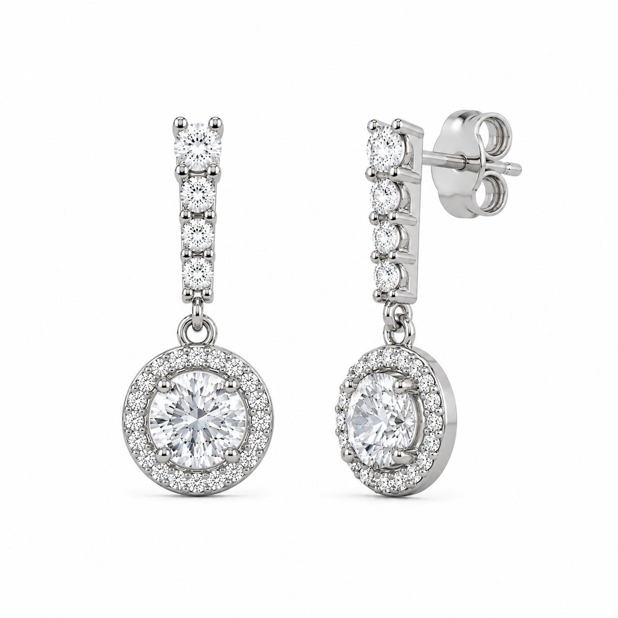 925 Silver Reena Earrings - White