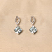 925 Silver Royal Drop Earrings - Light Blue