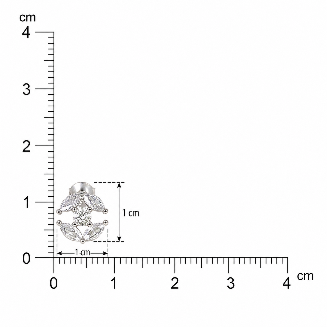 925 Silver Irish Diamond Stud Earring