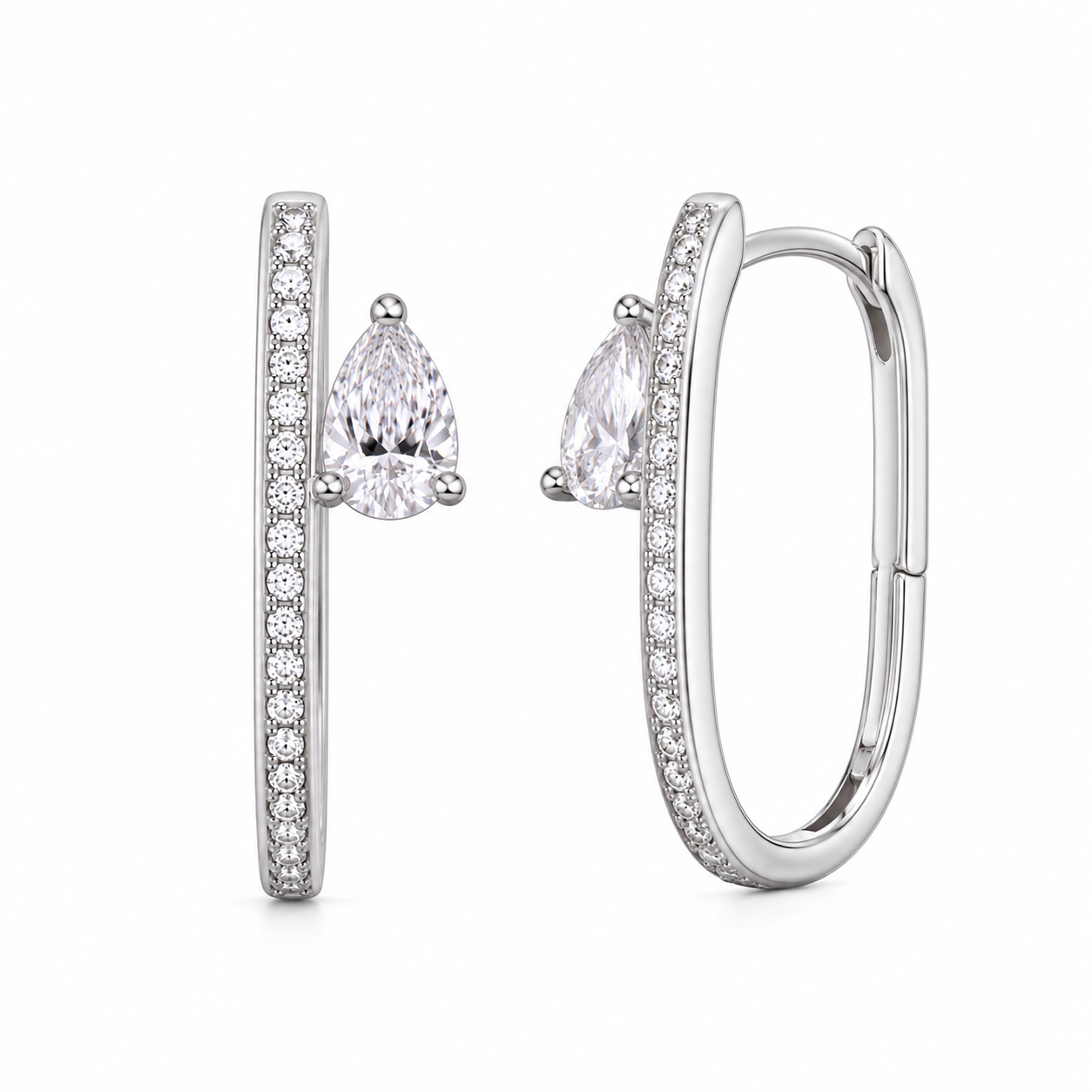 925 Silver Freya Diamond Earrings