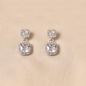 925 Silver  Diamond Adhira Drop Earring (Small)