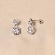 925 Silver  Diamond Adhira Drop Earring (Small)