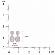 925 Silver  Diamond Adhira Drop Earring (Small)