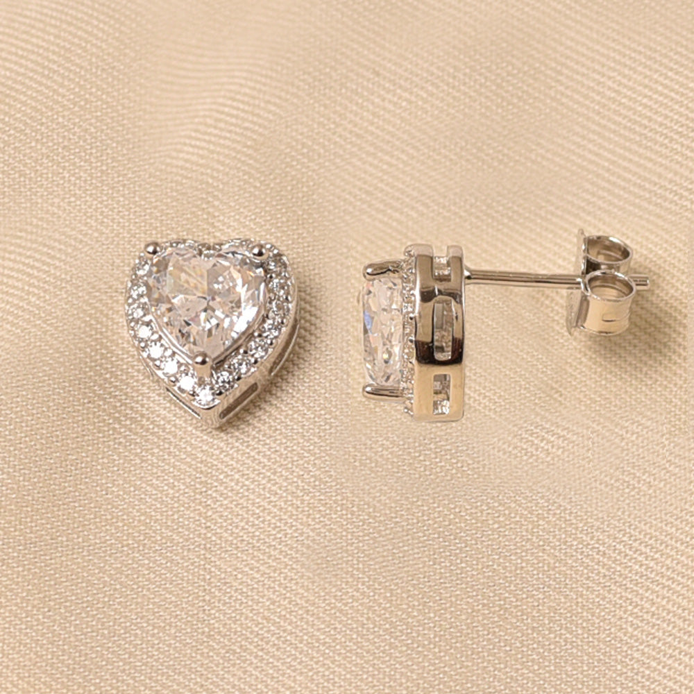 Silberry The Shiny Heart Studs Earring
