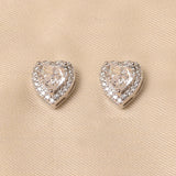 Silberry The Shiny Heart Studs Earring