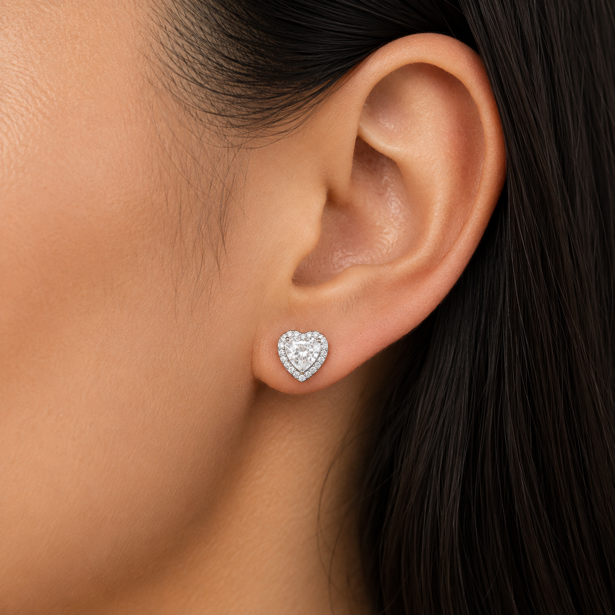 Silberry The Shiny Heart Studs Earring