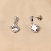 925 Silver Double Zircon Drops