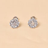 925 Silver Circle Halo Studs