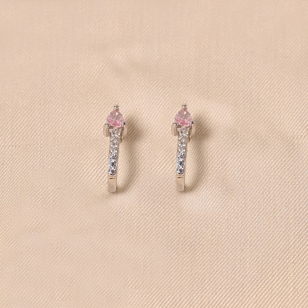 925 Silver Cherry Pink Studs