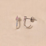 925 Silver Cherry Pink Studs