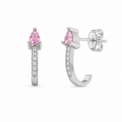 925 Silver Cherry Pink Studs