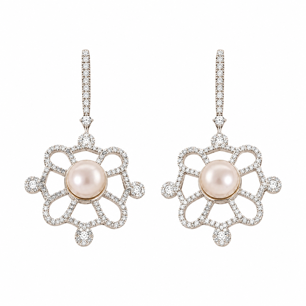 925 Silver Carrie Pearl Earrings