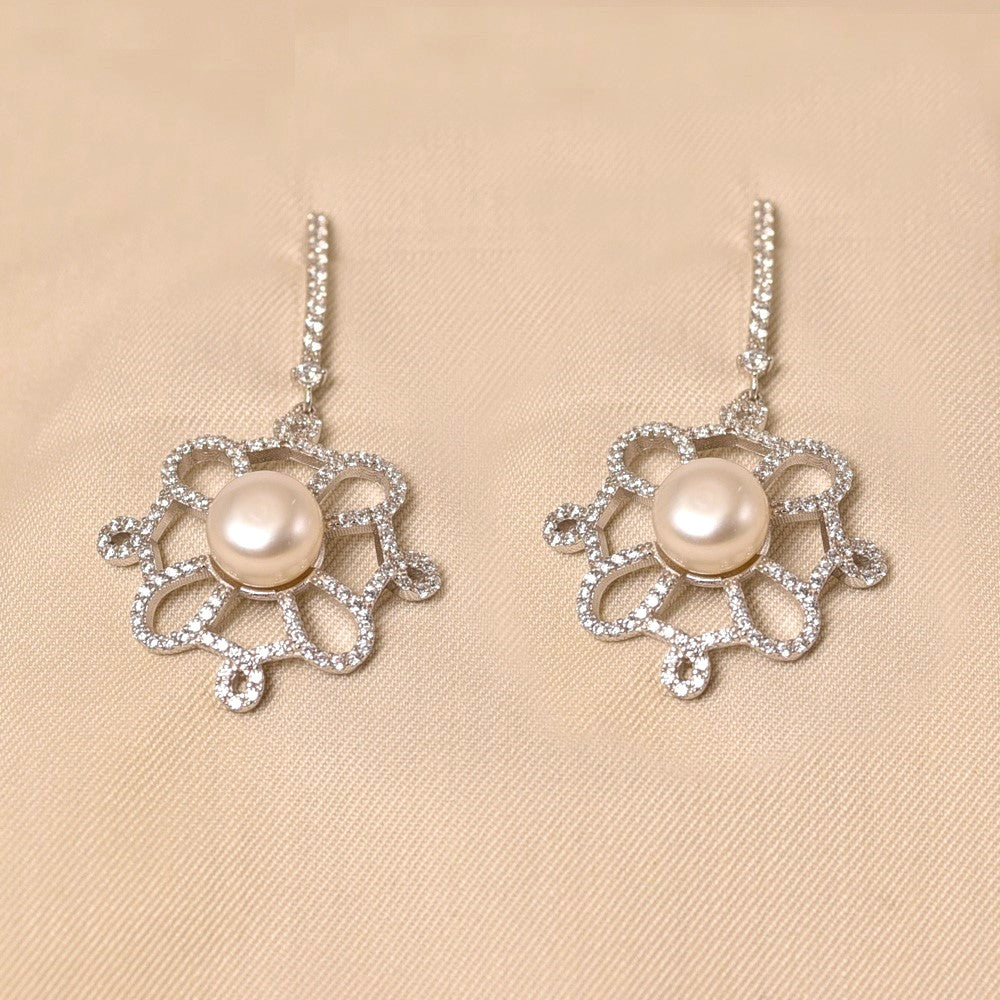 925 Silver Carrie Pearl Earrings