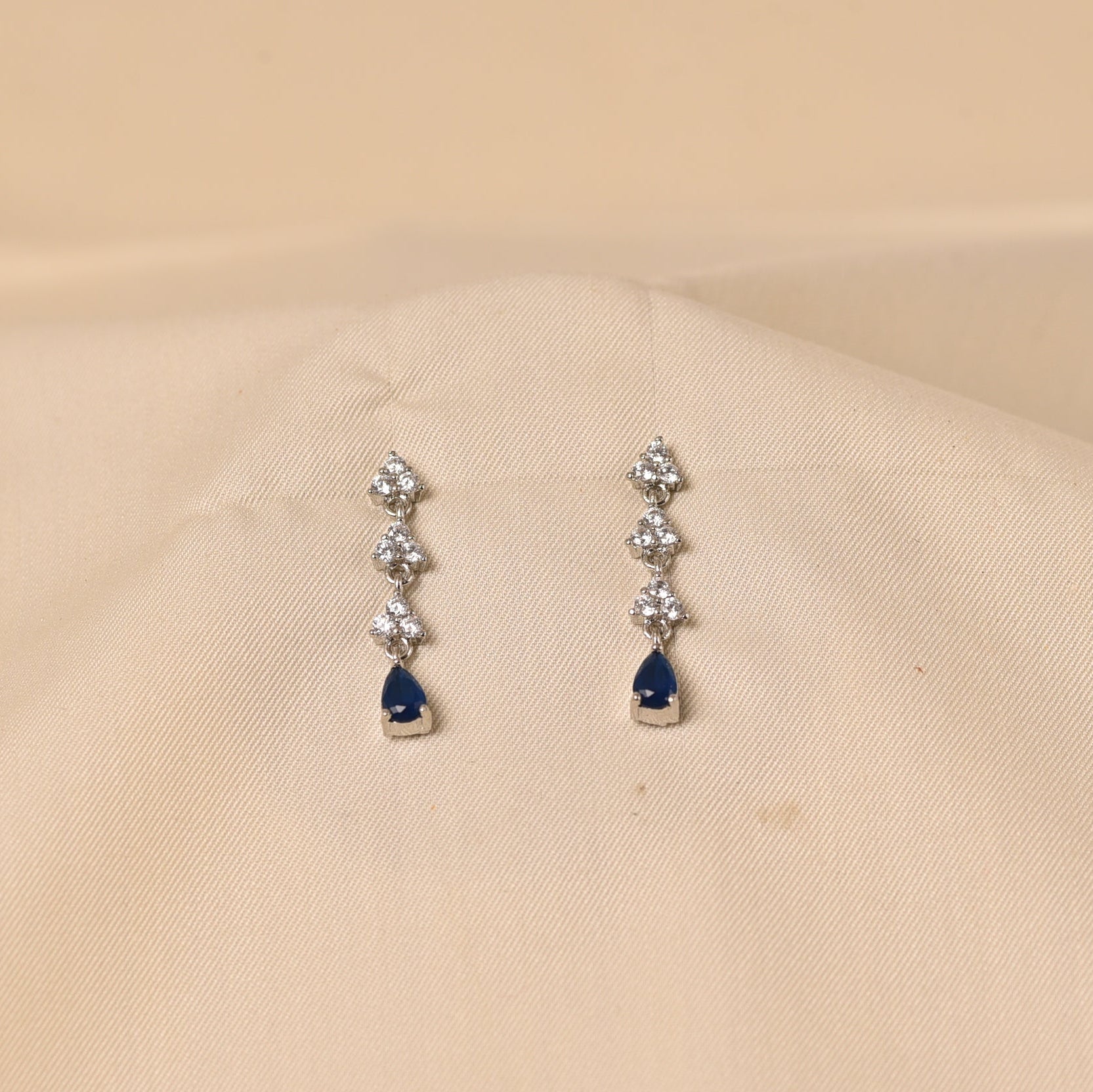 925 Silver Deep Sea Aura Necklace Set - Blue