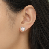 925 Silver MOP Adora Earrings Medium - White
