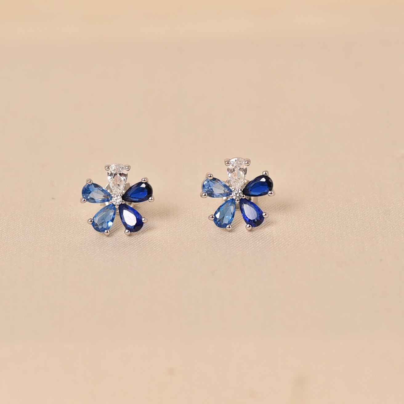 925 Blue Stud Earring for women by Elyta