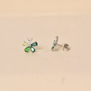Rainbow Petal Earring - Green