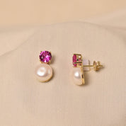 Lumi Pearl Earrings - Pink