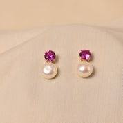 Lumi Pearl Earrings - Pink