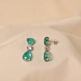 Emerald Heart Cascade Earring
