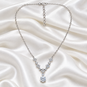 925 Silver Diamond Drop Necklace
