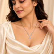 925 Silver Diamond Drop Necklace