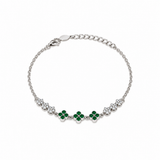 925 Silver Tiya Bracelet - Green