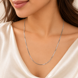 Sterling Silver Simple Fancy Chain