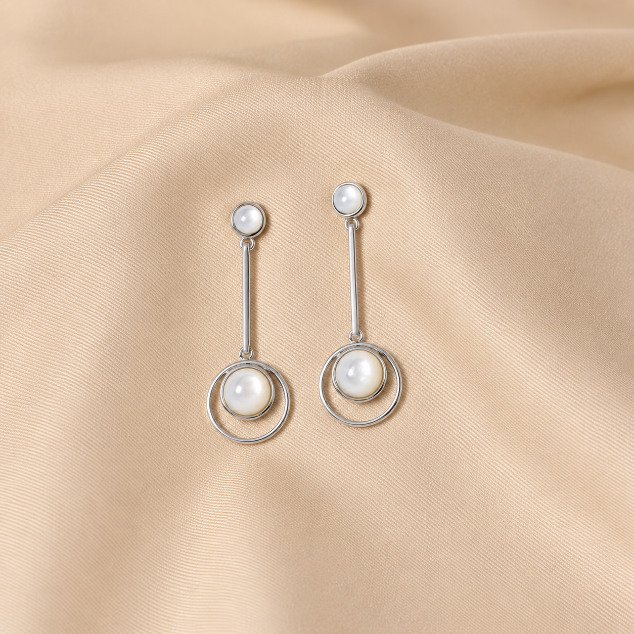 Ecliptic Earrings - White MOP