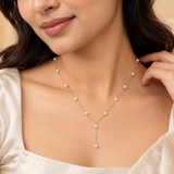 Drop Stringed Pearl Necklace