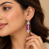 Silver Janet Diamond Earring