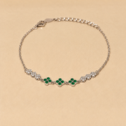 925 Silver Tiya Bracelet - Green