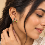 Mini Novak Earrings - Green