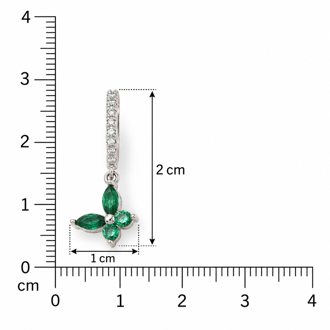 Ringlet Butterfly Earrings - Green