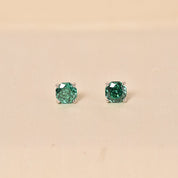 925 Silver Green Stud Daily wear Earring for Girl