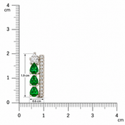 925 Silver Grace Hoop Earrings - Green