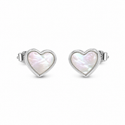 925 Silver MOP Adora Earrings Medium - White