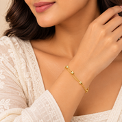 Double Layer Teardrop Station Bracelet