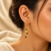 Whisper Feather Charm Hoop Earrings