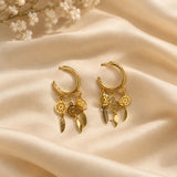 Dreamcatcher & Feather Charm Hoops