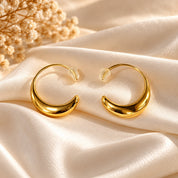 Gold Crescent Hoops