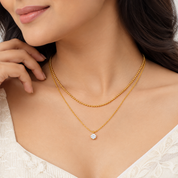 Layered Dainty CZ Sparkle Necklace