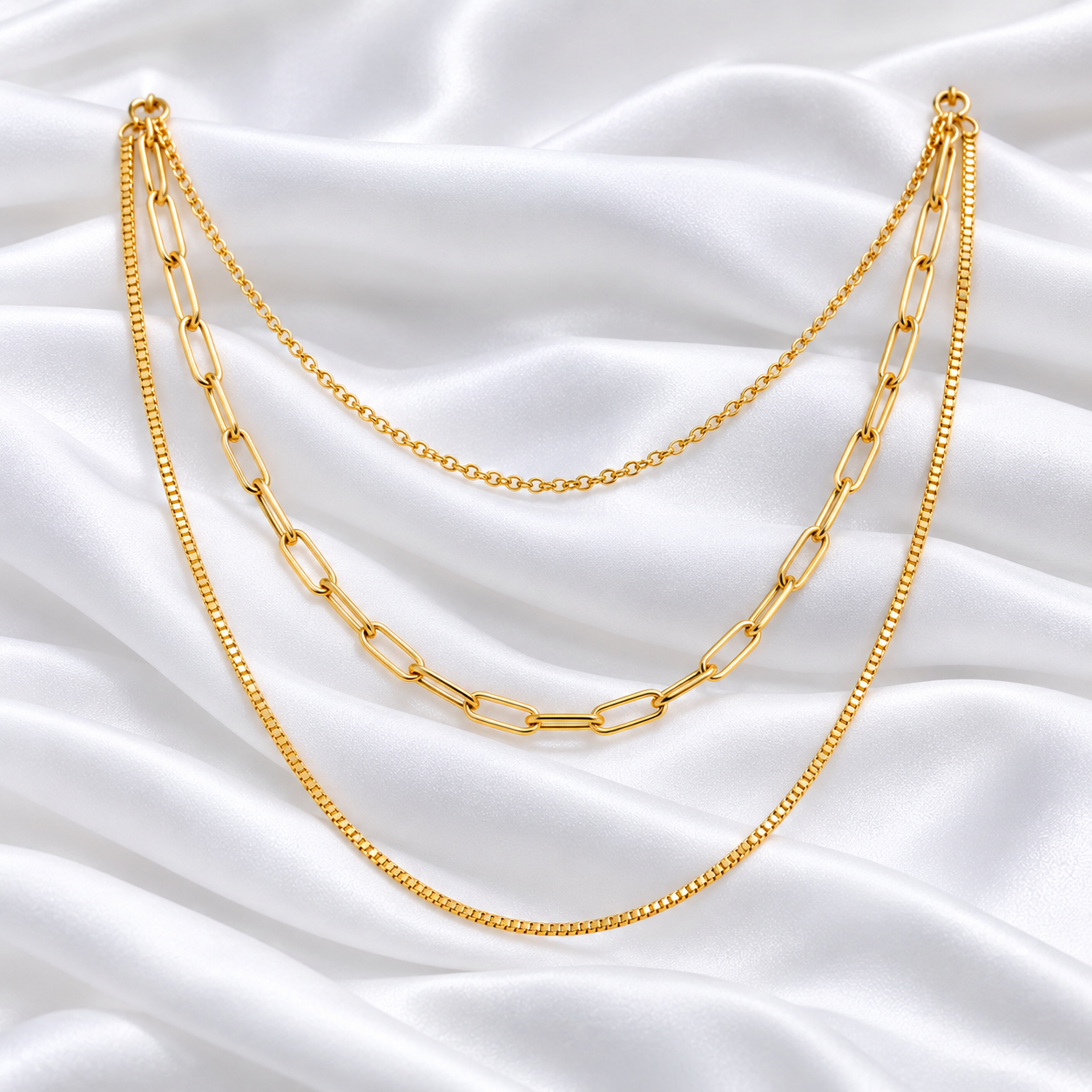 Layered Mixed Chain Statement Necklace