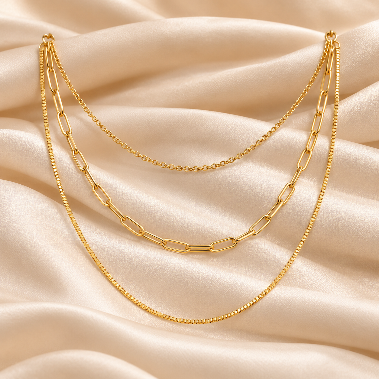 Layered Mixed Chain Statement Necklace