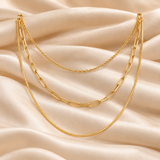 Layered Mixed Chain Statement Necklace