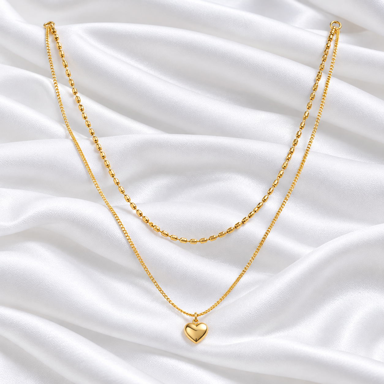 Gold Layered Heart Necklace