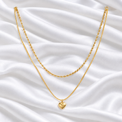 Gold Layered Heart Necklace