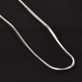Oxidized Silver Round Snake Chain -24"