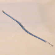 925 Silver Blue Party wear bracelet Tennis - Elyta