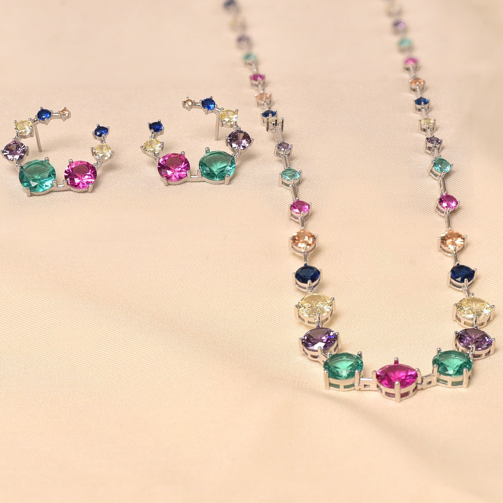 925 Sterlling Silver Necklace set for women